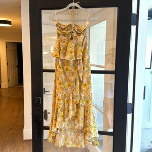 ASTR yellow floral dress, small